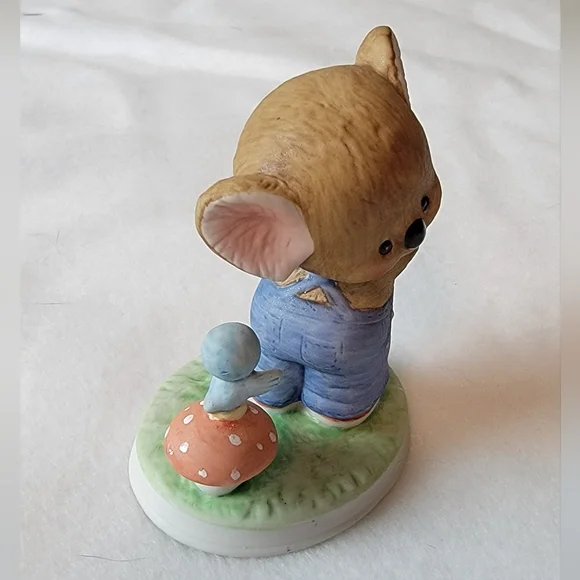 VINTAGE Lefton China Porcelain Koala with bluebird - Picture 4 of 9